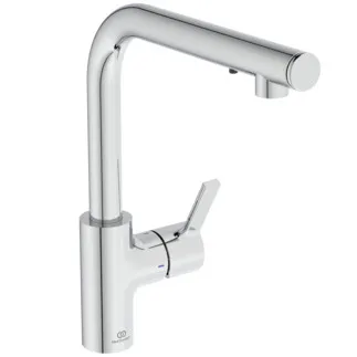 IDEAL STANDARD GUSTO - Kuchyňská baterie 114,5x271x334 mm, svislá vzdálenost od středu výtoku 232 mm, chrom, 6,7 l/min (3 bar) - FirmaFlow, povrch SmartShine #A7817AA - chrom