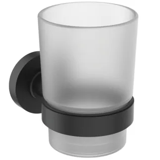 IDEAL STANDARD IOM - Kelímek na zubní kartáčky 66x103x96 mm v černé barvě #A9120XG - Silk Black