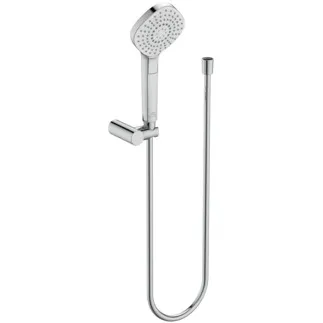 IDEAL STANDARD IDEALRAIN EVO - Sprchová kombinace bez sprchové lišty 115x335 mm v chromu, 8 l/min (3 bary) - perlátor, variabilní režimy proudu, omezovač průtoku, tlačítkový přepínač Navigo®, široká sprcha #B2405AA - chrom