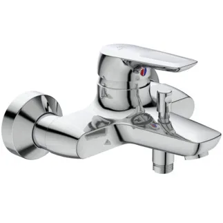 IDEAL STANDARD CERAMIX BLUE - nástěnná vanová baterie 207x188x122 mm, svislá vzdálenost od středu výtoku 153 mm, chrom, 20,5 l/min (3 bary) - skrytý perlátor, technologie click, EPD, povrch SmartShine #B9490AA - chrom