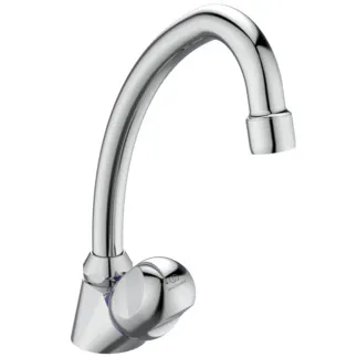 IDEAL STANDARD ALPHA NEW - Podstavný ventil 45x188x226 mm, svislá vzdálenost od středu výtoku 154 mm, chrom, 12 l/min (3 bar), bez výsuvného odpadu - Skrytý perlátor, povrch SmartShine #B1841AA - chrom