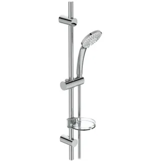 IDEAL STANDARD IDEALRAIN - Sprchová kombinace se sprchovou tyčí 723 mm v chromu, 8 l/min (3 bary) - Variabilní režimy proudu, omezovač průtoku, široká sprcha #B9419AA - chrom