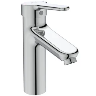 IDEAL STANDARD CERAPLUS - umyvadlová baterie 48x172x208 mm, svislá vzdálenost od středu výpusti 123 mm, chrom, 8,4 l/min (3 bar), s výsuvným odpadem - EasyFix, perlátor, technologie Click, EPD, FirmaFlow, odolná proti vandalismu, povrch SmartShine #BC101AA - chrom