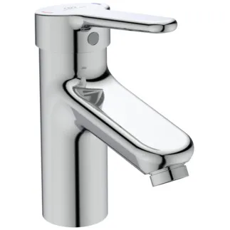 IDEAL STANDARD CERAPLUS - umyvadlová baterie 48x148x169 mm, svislá vzdálenost od středu výpusti 112 mm, chrom, 6 l/min (3 bar), bez výsuvného odpadu - EasyFix, perlátor, technologie Click, EPD, FirmaFlow, odolná proti vandalismu, povrch SmartShine #BC094AA - chrom