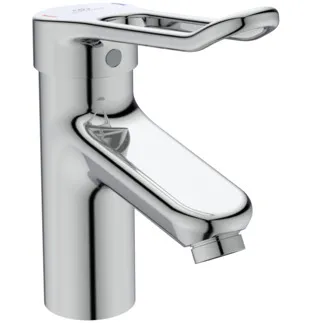 IDEAL STANDARD CERAPLUS - umyvadlová baterie 48x180x186 mm, svislá vzdálenost od středu výpusti 112 mm, chrom, 8,4 l/min (3 bar), s výsuvným odpadem - EasyFix, technologie Click, EPD, FirmaFlow, odolná proti vandalismu, povrch SmartShine #BC095AA - chrom