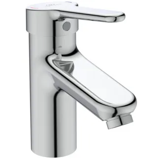 IDEAL STANDARD CERAPLUS - umyvadlová baterie 48x162x169 mm, svislá vzdálenost od středu výpusti 112 mm, chrom, 6 l/min (3 bar), s výsuvným odpadem - EasyFix, perlátor, technologie Click, EPD, FirmaFlow, odolná proti vandalismu, povrch SmartShine #BC093AA - chrom