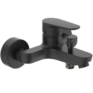 IDEAL STANDARD CERAFINE MODEL O - Nástěnná vanová baterie 207x175x108 mm, svislá vzdálenost od středu výpusti 155 mm, černá barva, 20,0 l/min (3 bar) - technologie Click, EPD, FirmaFlow #BC500XG - Silk Black