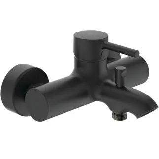 IDEAL STANDARD CERALINE - Koupelnová baterie AP 207x187x111 mm, svislá vzdálenost od středu výtoku 168 mm, černá, 20,0 l/min (3 bar) - Skrytý perlátor, technologie Click, EPD #BC199XG - Silk Black