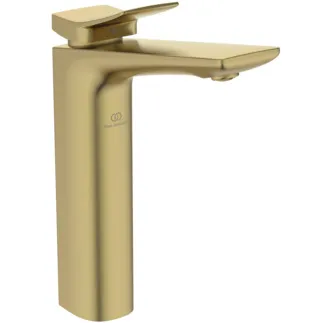 IDEAL STANDARD CONCA - Umyvadlová baterie 48x200x246 mm, svislá vzdálenost od středové výpusti 150 mm, broušené zlato, 5 l/min (3 bar), bez výsuvného odpadu - perlátor, omezovač průtoku, EPD, FirmaFlow, PVD technologie #BC758A2 - Brushed Gold