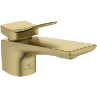 IDEAL STANDARD CONCA - Umyvadlová baterie 48x180x96 mm, svislá vzdálenost od středu výpusti 132 mm, broušené zlato, 5 l/min (3 bar), bez výsuvného odpadu - EasyFix, perlátor, omezovač průtoku, FirmaFlow, PVD technologie #BC754A2 - Brushed Gold