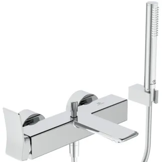 IDEAL STANDARD CONCA - sprchová baterie 293x230x112 mm, svislá vzdálenost ke středové výpusti 186 mm, chrom, 20,0 l/min (3 bary) - perlátor, technologie Click, EPD, FirmaFlow, povrch SmartShine #BC763AA - chrom
