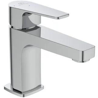 IDEAL STANDARD CERAFINE MODEL D - umyvadlová baterie 50x155x135 mm, svislá vzdálenost od středu výpusti 115 mm, chrom, 5 l/min (3 bar), bez výsuvného odpadu - EasyFix, perlátor, BlueStart, omezovač průtoku, EPD, FirmaFlow, povrchová úprava SmartShine, certifikát NF #BC683AA - chrom
