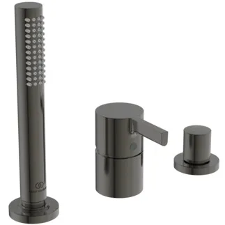IDEAL STANDARD JOY - Vanové baterie na okraj vany 218x48x197 mm v magnetické šedé barvě, 14,0 l/min (3 bar) - Click technologie, EPD, FirmaFlow, PVD technologie #BC788A5 - Magnetic Grey