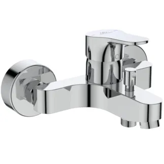IDEAL STANDARD CERABASE - Nástěnná vanová baterie 207x179x118 mm, svislá vzdálenost od středu výtoku 161 mm, chrom, 20,0 l/min (3 bar) - Click technologie, FirmaFlow, povrch SmartShine #BC843AA - chrom