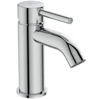 IDEAL STANDARD CERALINE - Umyvadlová baterie 50x135x147 mm, svislá vzdálenost od středu výpusti 100 mm, chrom, 3,8 l/min (3 bary), s výsuvným odpadem - EasyFix, perlátor, skrytý perlátor, EPD, povrch SmartShine #BC822AA - chrom