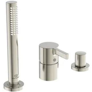 IDEAL STANDARD JOY - Vanová baterie na okraj vany 218x48x197 mm, stříbrná bouře, 14,0 l/min (3 bar) - Click technologie, EPD, FirmaFlow, PVD technologie #BC788GN - Nerezová ocel