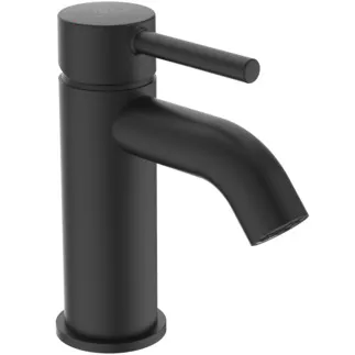 IDEAL STANDARD CERALINE - Umyvadlová baterie 50x135x147 mm, svislá vzdálenost od středu výpusti 100 mm, černá, 3,8 l/min (3 bary), s výsuvným odpadem - EasyFix, perlátor, skrytý perlátor, EPD #BC822XG - Silk Black