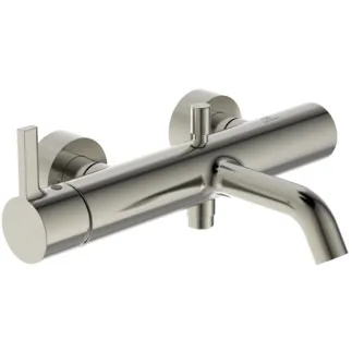 IDEAL STANDARD JOY - Vanová baterie AP 306x224x108 mm, svislá vzdálenost ke středové výpusti 207 mm, stříbrná bouře, 20,0 l/min (3 bar) - Skrytý perlátor, technologie Click, EPD, FirmaFlow, PVD technologie #BC786GN - Nerezová ocel