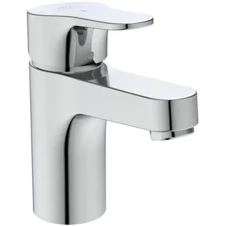 IDEAL STANDARD CERABASE - Umyvadlová baterie 47x152x142 mm, svislá vzdálenost od středu výpusti 106 mm, chrom, 3,8 l/min (3 bary), s výsuvným odpadem - EasyFix, perlátor, BlueStart, technologie Click, FirmaFlow, povrch SmartShine #BC832AA - chrom