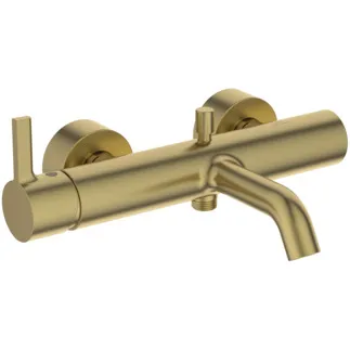 IDEAL STANDARD JOY - Koupelnová baterie AP 306x224x108 mm, svislá vzdálenost od středu výpusti 207 mm, broušené zlato, 20,0 l/min (3 bary) - Skrytý perlátor, technologie Click, EPD, FirmaFlow, PVD technologie #BC786A2 - Brushed Gold