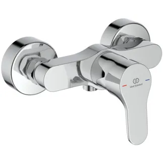 IDEAL STANDARD CERABASE - Nástěnná sprchová baterie 220x163x115 mm v chromu, 20 l/min (3 bary) - technologie Click, FirmaFlow, povrch SmartShine #BC842AA - chrom