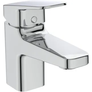 IDEAL STANDARD CERAPLAN - Umyvadlová baterie 47x159x133 mm, svislá vzdálenost od středu výpusti 99 mm, chrom, 5 l/min (3 bar), s výsuvným odpadem - EasyFix, perlátor, BlueStart, technologie Click, omezovač průtoku, EPD, FirmaFlow, povrch SmartShine, certifikát NF #BD205AA - chrom