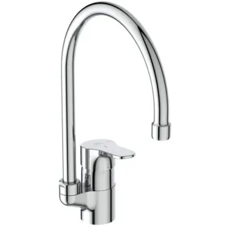 IDEAL STANDARD CERABASE - Kuchyňská baterie 85x236x334 mm, svislá vzdálenost od středu výtoku 200 mm, chrom, 9 l/min (3 bary) - EasyFix, BlueStart, Click technologie, FirmaFlow, povrch SmartShine #BD050AA - chrom