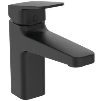 IDEAL STANDARD CERAPLAN - Umyvadlová baterie 47x170x161 mm, svislá vzdálenost od středu výpusti 124 mm, černá, 5 l/min (3 bar), bez výsuvného odpadu - EasyFix, BlueStart, technologie Click, omezovač průtoku, FirmaFlow, certifikát NF #BD224XG - Silk Black