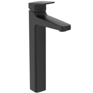 IDEAL STANDARD CERAPLAN - Umyvadlová baterie 47x183x321 mm, svislá vzdálenost od středu výpusti 138 mm, černá, 5 l/min (3 bar), bez výsuvného odpadu - EasyFix, technologie Click, omezovač průtoku, FirmaFlow, certifikát NF #BD236XG - Silk Black