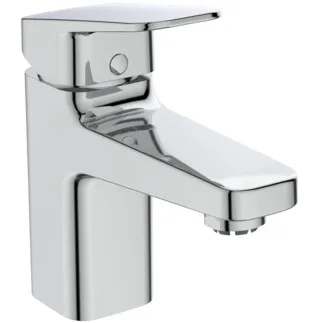 IDEAL STANDARD CERAPLAN - Umyvadlová baterie 47x164x146 mm, svislá vzdálenost od středu výpusti 105 mm, chrom, 6 l/min (3 bar), s výsuvným odpadem - EasyFix, perlátor, technologie Click, EPD, FirmaFlow, povrch SmartShine #BD217AA - chrom