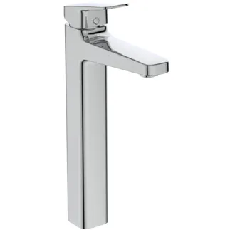 IDEAL STANDARD CERAPLAN - Umyvadlová baterie 47x183x321 mm, svislá vzdálenost od středu výpusti 138 mm, chrom, 5 l/min (3 bar), bez výsuvného odpadu - EasyFix, perlátor, BlueStart, omezovač průtoku, EPD, povrch SmartShine, certifikát NF #BD237AA - chrom