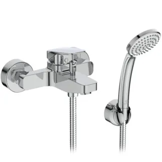 IDEAL STANDARD CERAPLAN - Vanová sprchová baterie 109 mm, svislá vzdálenost od středu výtoku 163 mm, chrom, 20,0 l/min (3 bary) - perlátor, EPD, povrch SmartShine #BD258AA - chrom