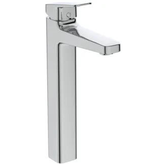 IDEAL STANDARD CERAPLAN - Umyvadlová baterie 47x210x321 mm, svislá vzdálenost od středu výpusti 138 mm, chrom, 3,8 l/min (3 bar), bez výsuvného odpadu - EasyFix+, perlátor, technologie Click, EPD, FirmaFlow, povrch SmartShine #BD277AA - chrom