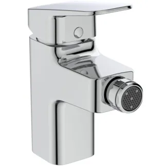IDEAL STANDARD CERAPLAN - Bidetová baterie 47x132x146 mm, svislá vzdálenost od středu výpusti 94 mm, chrom, 3,8 l/min (3 bary), s výsuvným odpadem - EasyFix, perlátor, nastavitelná výpusť, EPD, povrch SmartShine #BD278AA - chrom