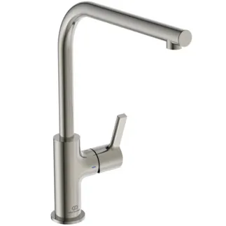 IDEAL STANDARD GUSTO - Kuchyňská baterie 105x291x327 mm, svislá vzdálenost od středu výtoku 232 mm, stříbrná bouře, 8,7 l/min (3 bar) - EasyFix+, FirmaFlow, PVD technologie #BD418GN - Nerezová ocel