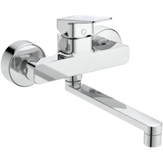 IDEAL STANDARD CERAPLAN - nástěnná kuchyňská baterie 256x157 mm, svislá vzdálenost od středu výtoku 238 mm, chrom, 12 l/min (3 bary) - skrytý perlátor, technologie Click, EPD, FirmaFlow, povrch SmartShine #BD340AA - chrom
