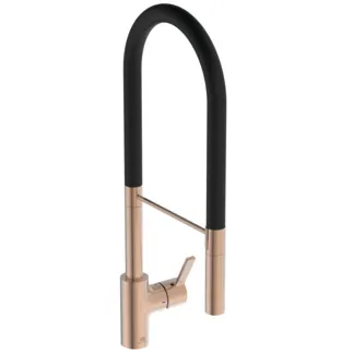 IDEAL STANDARD GUSTO - Kuchyňská baterie 115x264x604 mm z kartáčované mědi, 6,3 l/min (3 bar) - skrytý perlátor, FirmaFlow, PVD technologie #BD421J4 - Sunset Rose