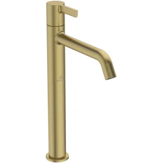 IDEAL STANDARD JOY - Podstavný ventil 45x196x311 mm, svislá vzdálenost 170 mm od středu výtoku, broušené zlato, 5 l/min (3 bar), bez výsuvného odpadu - Skrytý perlátor, omezovač průtoku, PVD technologie #BD463A2 - Brushed Gold