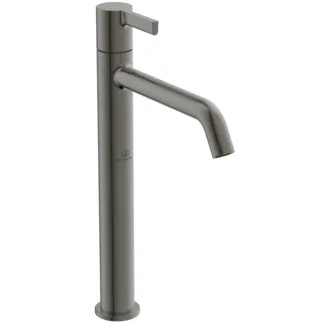 IDEAL STANDARD JOY - Podstavný ventil 45x196x311 mm, svislá vzdálenost 170 mm od středu výtoku, magneticky šedý, 5 l/min (3 bar), bez výsuvného odpadu - Skrytý perlátor, omezovač průtoku, PVD technologie #BD463A5 - Magneticky šedý