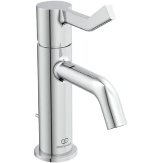 IDEAL STANDARD JOY - Umyvadlová baterie 48x159x188 mm, svislá vzdálenost od středu výpusti 110 mm, chrom, 5 l/min (3 bary), s výsuvným odpadem - EasyFix, skrytý perlátor, omezovač průtoku, FirmaFlow, povrch SmartShine #BD467AA - chrom