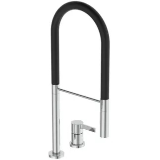 IDEAL STANDARD GUSTO - Kuchyňská baterie 190x263x607 mm, svislá vzdálenost od středu výtoku 225 mm, chrom, 6,7 l/min (3 bary) - skrytý perlátor, FirmaFlow, povrch SmartShine #BD425AA - chrom