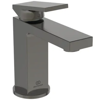 IDEAL STANDARD EXTRA - umyvadlová baterie 64x165x165 mm, svislá vzdálenost od středu výpusti 111 mm, magneticky šedá, 5 l/min (3 bar), bez výsuvného odpadu - EasyFix, omezovač průtoku, FirmaFlow, PVD technologie #BD501A5 - Magnetic Grey