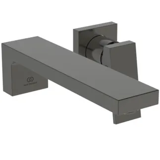 IDEAL STANDARD EXTRA - Nástěnná umyvadlová baterie 167x299x107 mm, svislá vzdálenost od středu výtoku 210 mm, magneticky šedá, nutná sada 1 (A1313), 5 l/min (3 bar), bez výsuvného odpadu - omezovač průtoku, FirmaFlow, PVD technologie #BD510A5 - magneticky šedá