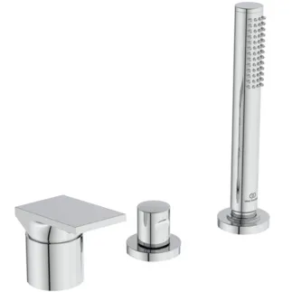 IDEAL STANDARD EXTRA - Vanová baterie na okraj vany 233x95x204 mm v chromu, 12 l/min (3 bar) - technologie Click, FirmaFlow, povrch SmartShine #BD517AA - chrom