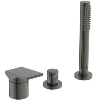 IDEAL STANDARD EXTRA - Vanová baterie na okraj vany 233x95x204 mm v magnetické šedé barvě, 12 l/min (3 bar) - Click technologie, FirmaFlow, PVD technologie #BD517A5 - Magnetic Grey