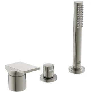 IDEAL STANDARD EXTRA - Vanová baterie na okraj vany 233x95x204 mm ve stříbrné barvě, 12 l/min (3 bar) - Click technologie, FirmaFlow, PVD technologie #BD517GN - Nerezová ocel