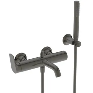 IDEAL STANDARD LDV - Vanová sprchová baterie 304x220x130 mm, svislá vzdálenost ke středové výpusti 202 mm, magneticky šedá, 12,0 l/min (3 bar) - perlátor, skrytý perlátor, technologie click, FirmaFlow, PVD technologie #BD667A5 - Magnetic Grey