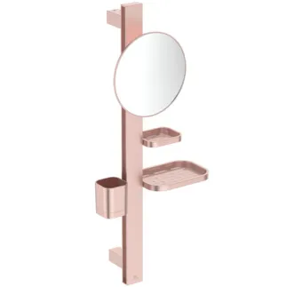 IDEAL STANDARD Alu+ - Kosmetické zrcadlo 310,5x160x717 mm v růžové barvě - Základní prvky z hliníku #BD589RO