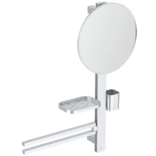 IDEAL STANDARD Alu+ - Kosmetické zrcadlo 580x145,5x717 mm ve stříbrné barvě - Základní prvky z hliníku #BD588SI