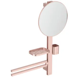 IDEAL STANDARD Alu+ - Kosmetické zrcátko 580x145,5x717 mm v růžové barvě - Základní prvky z hliníku #BD588RO